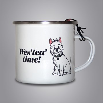 Westie Enamel Mug