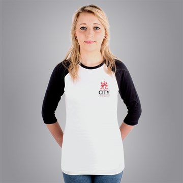 Fitted City St George’s, University of London Graduation 3/4 sleeve Baseball T-shirt