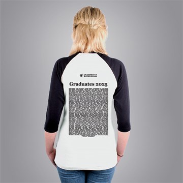 Fitted University of Buckingham Graduation 3/4 sleeve Baseball T-shirt