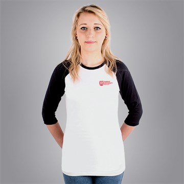 Fitted Queen's University Belfast Graduation 3/4 sleeve Baseball T-shirt