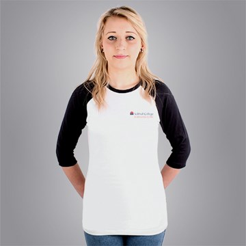 Fitted Solihull College and University Centre Graduation 3/4 sleeve Baseball T-shirt